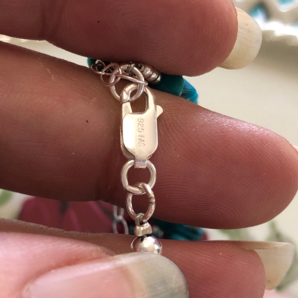 Sterling Thailand Turquoise Necklace - Picture 7 of 8